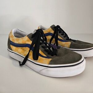 Vans Old Skool Sneakers | Multi-Color Yellow & Purple | Youth/Women’s 5.5